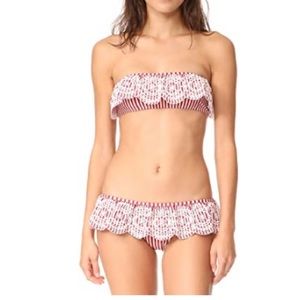Zimmermann eyelet striped bikini